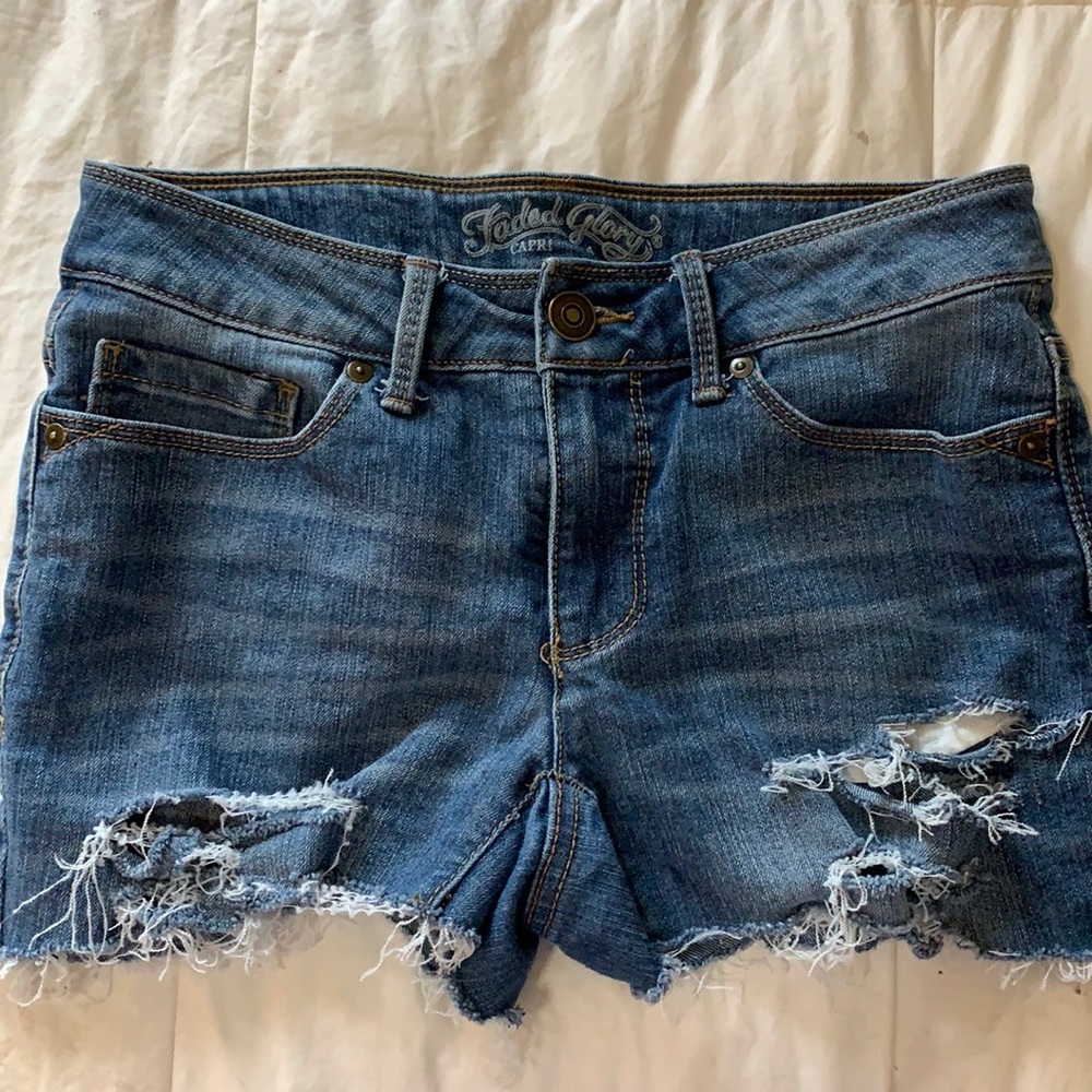 Ripped Jean Shorts